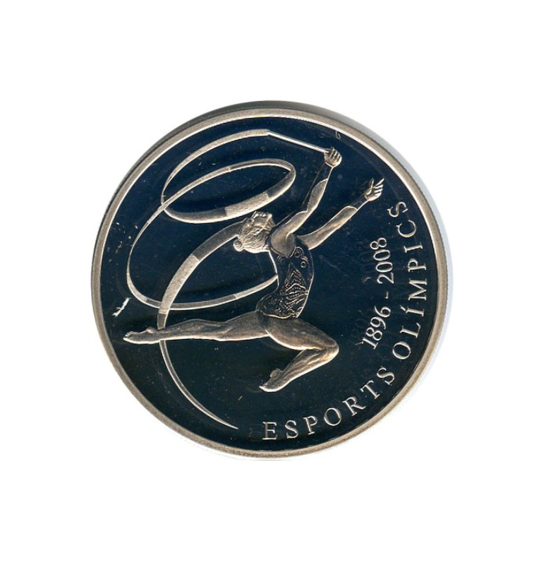 Andorra 10 Dinars Emisión conmemorativa Gimnasia 2007